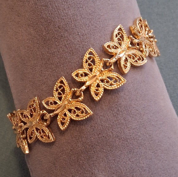 Estate Jewelry - Filigree Butterfly Bracelet